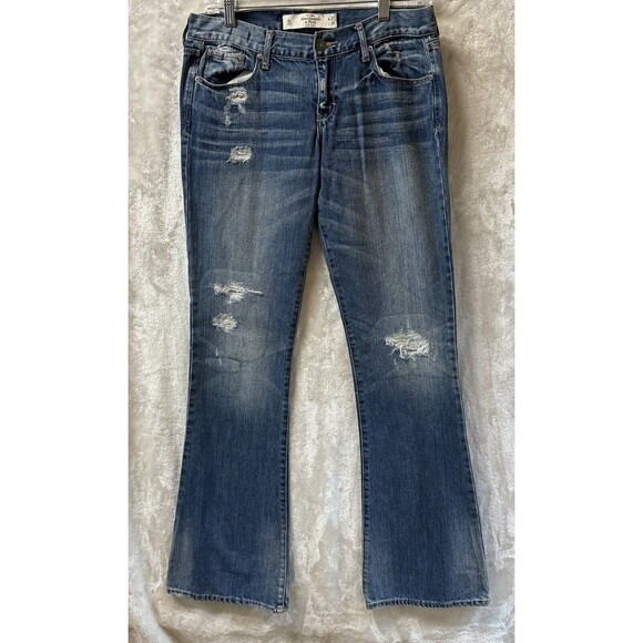Abercrombie & Fitch Denim - Abercrombie & Fitch Women’s  Flare Jeans Size 27  4L Madison Distressed Y2K